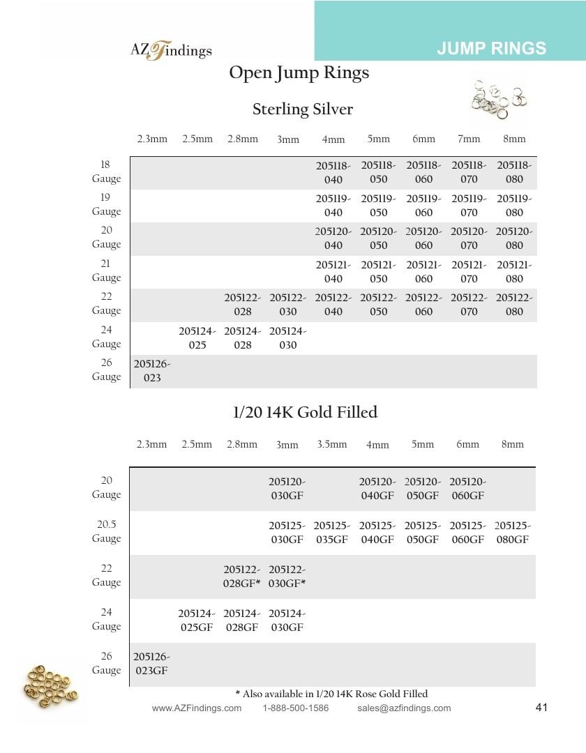 AZ Findings Permanent Jewelry Catalog Weekly Ad January 1 - December 31, 2026