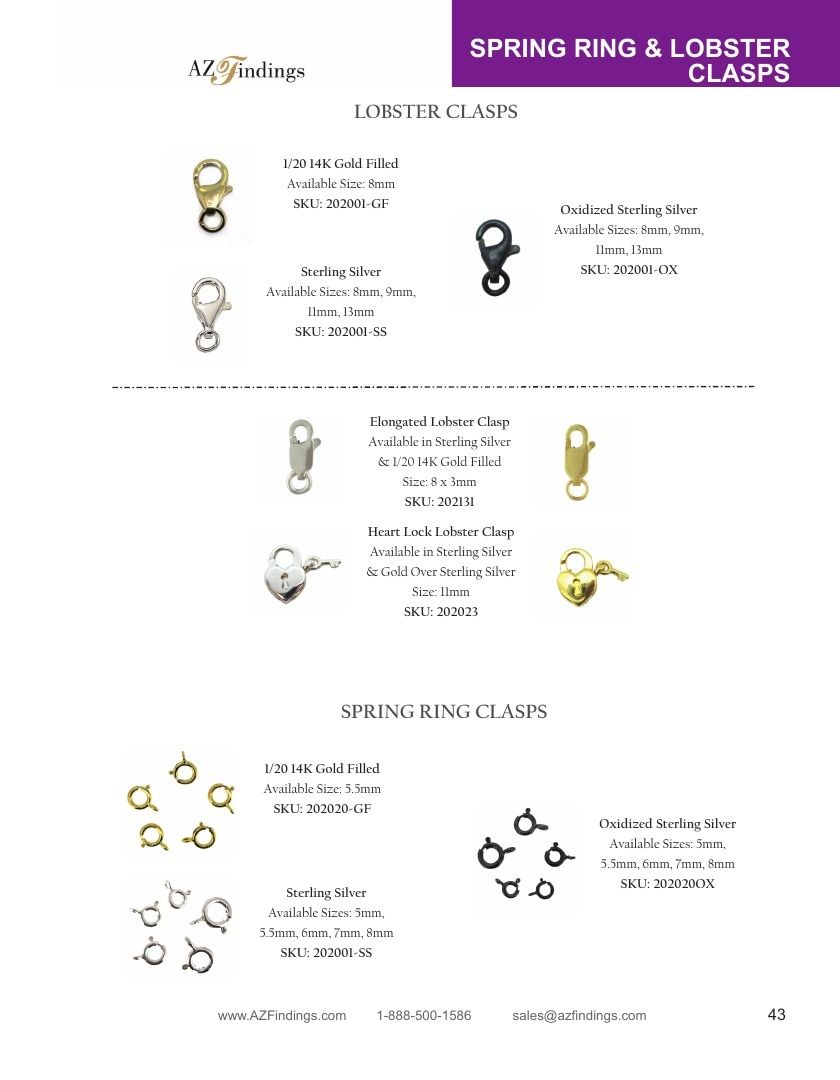 AZ Findings Permanent Jewelry Catalog Weekly Ad January 1 - December 31, 2026