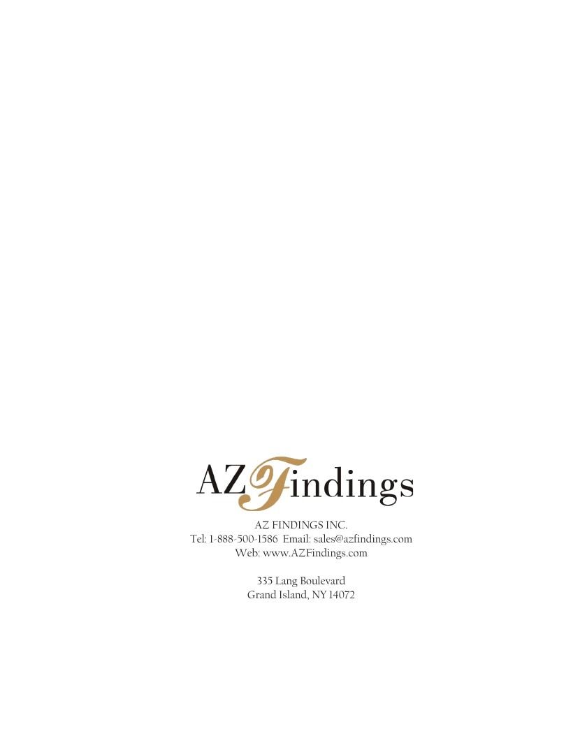 AZ Findings Permanent Jewelry Catalog Weekly Ad January 1 - December 31, 2026