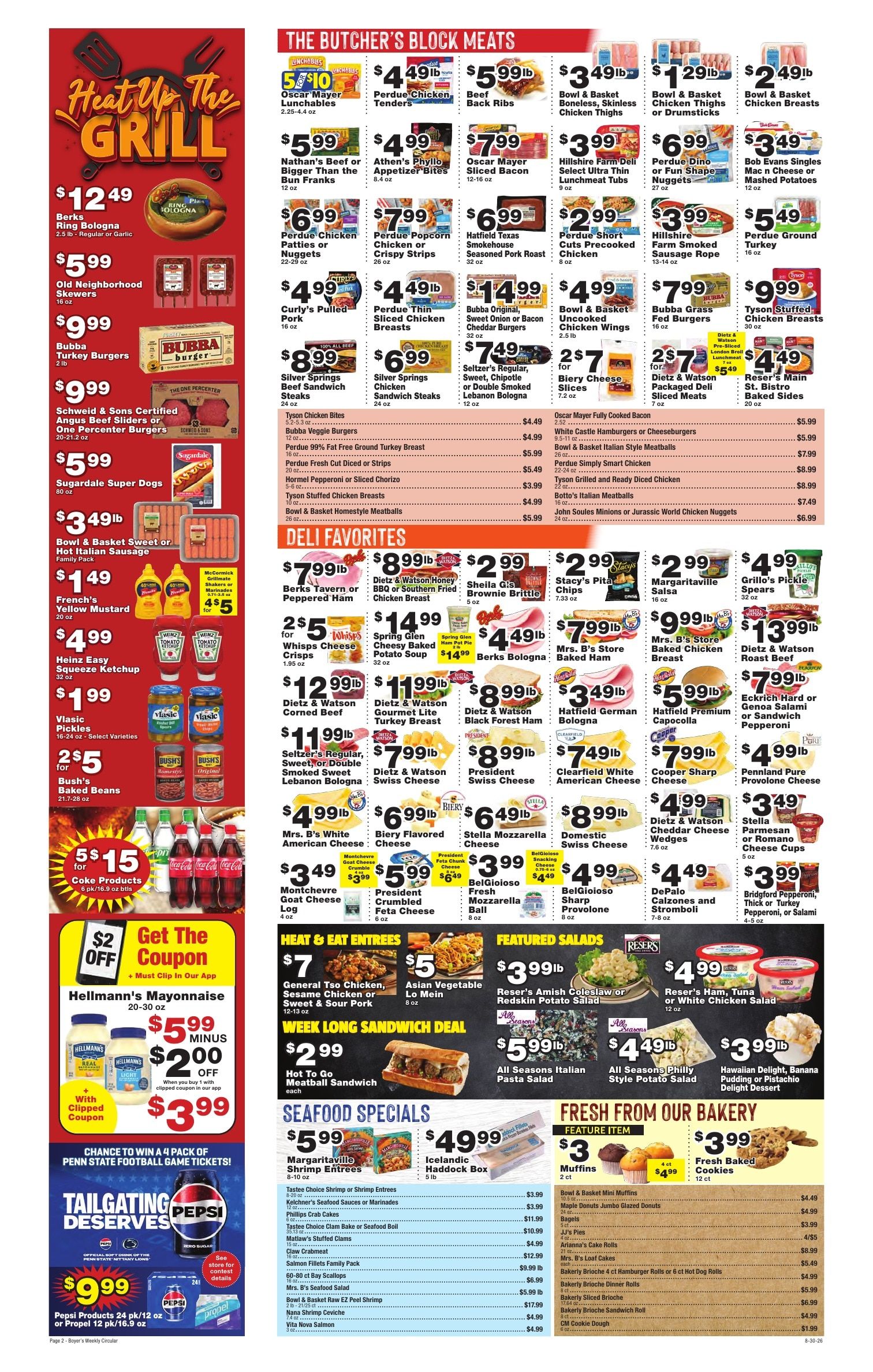 Boyer's Food Markets (Ashland and other locations, PA) Weekly Ad August 30 - September 5, 2026