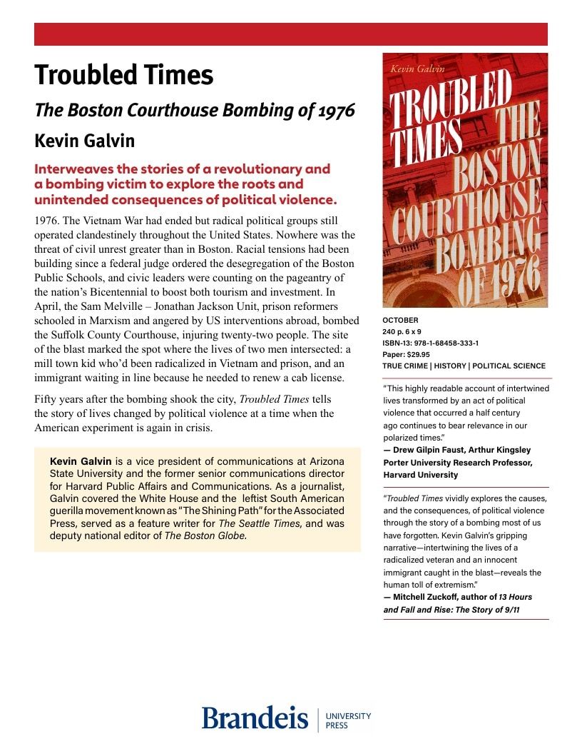 Brandeis University Press Fall Books Catalog Weekly Ad January 1 - December 31, 2026