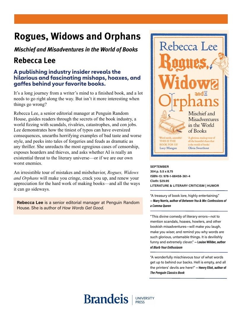 Brandeis University Press Fall Books Catalog Weekly Ad January 1 - December 31, 2026