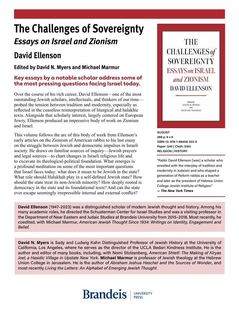 Brandeis University Press Fall Books Catalog Weekly Ad January 1 - December 31, 2026