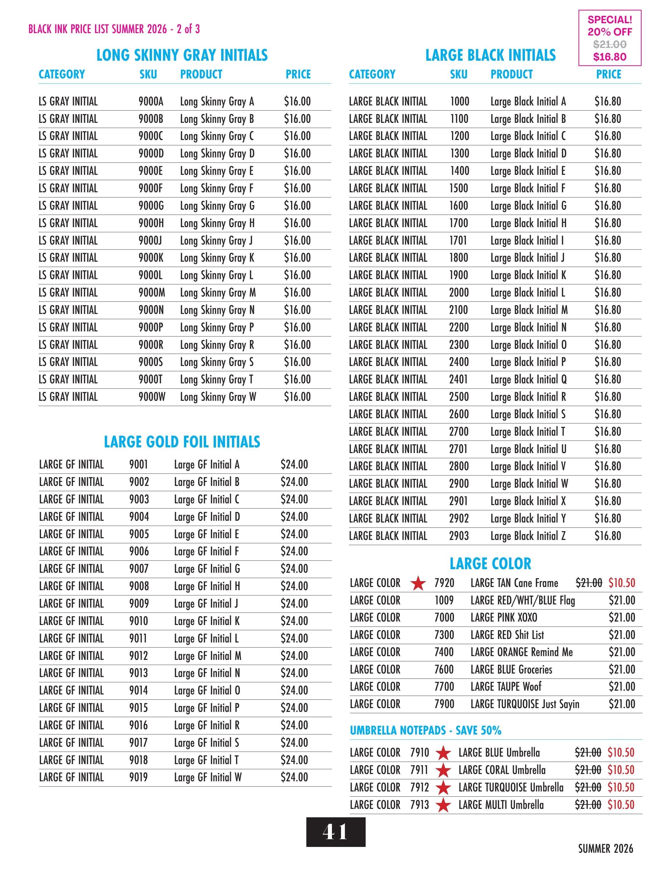 Black Ink Summer Lookbook Weekly Ad January 1 - December 31, 2026