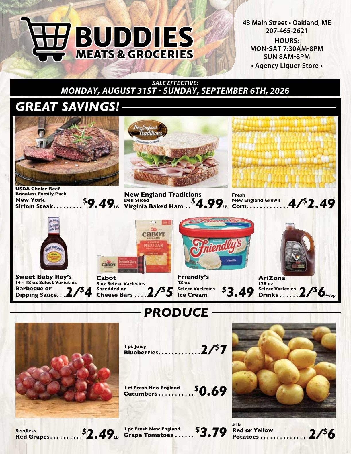 Buddies Meats & Groceries Weekly Ad August 31 - September 6, 2026