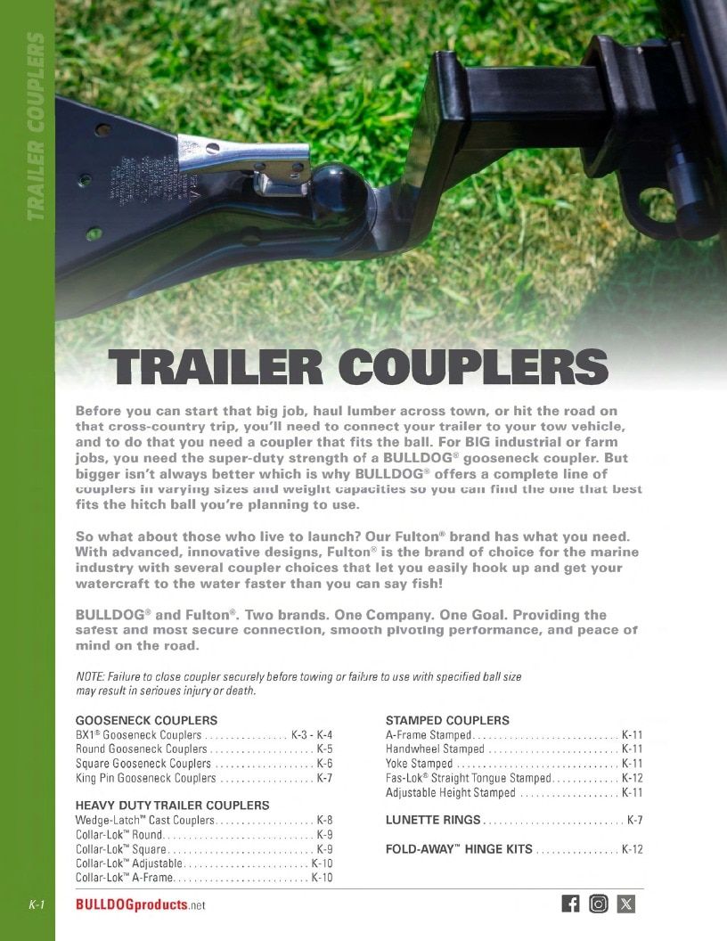 BULLDOG Trailer Products Catalog Weekly Ad January 1 - December 31, 2026