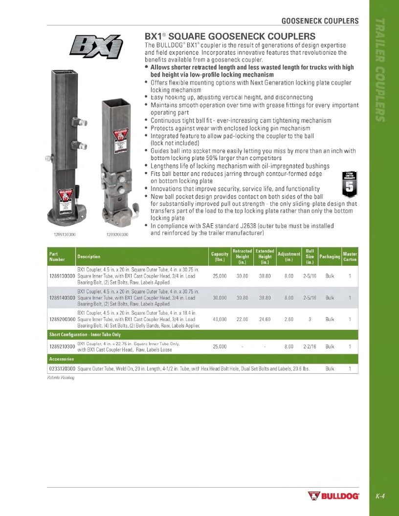 BULLDOG Trailer Products Catalog Weekly Ad January 1 - December 31, 2026