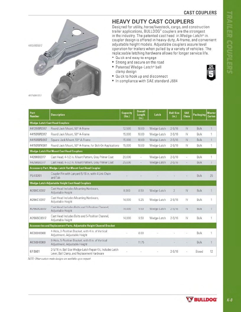 BULLDOG Trailer Products Catalog Weekly Ad January 1 - December 31, 2026