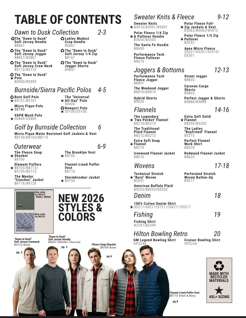 Burnside Sierra Pacific Apparel Apparel Catalog Weekly Ad January 1 - December 31, 2026