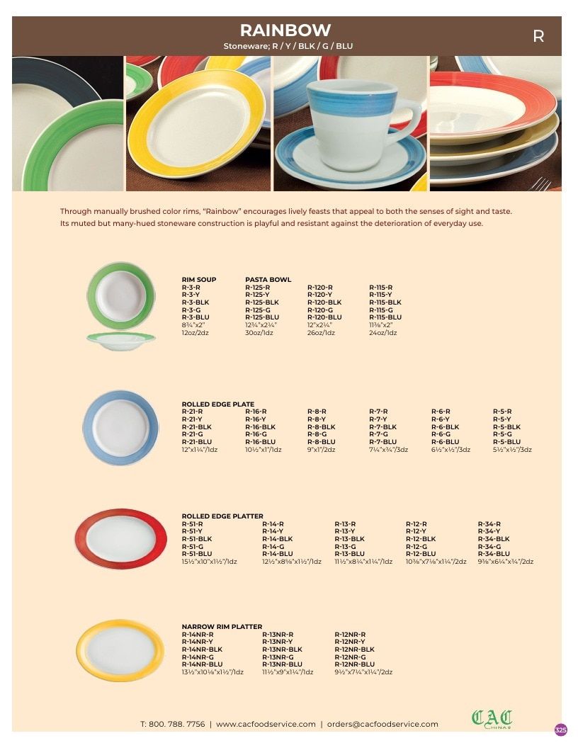 C.A.C. Foodservice Chinaware Catalog Weekly Ad January 1 - December 31, 2026