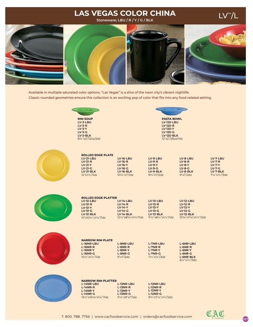 C.A.C. Foodservice Chinaware Catalog Weekly Ad January 1 - December 31, 2026