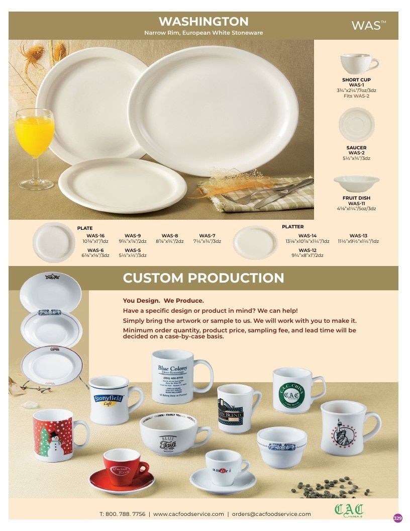 C.A.C. Foodservice Chinaware Catalog Weekly Ad January 1 - December 31, 2026