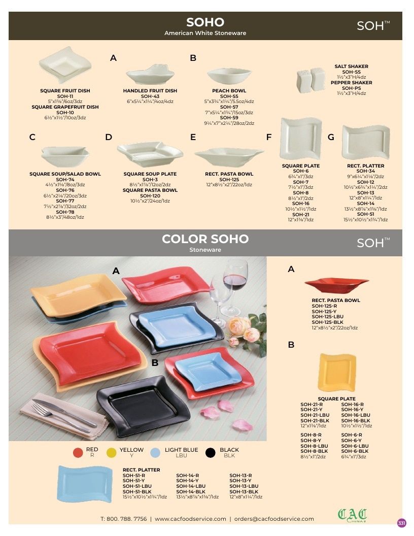 C.A.C. Foodservice Chinaware Catalog Weekly Ad January 1 - December 31, 2026