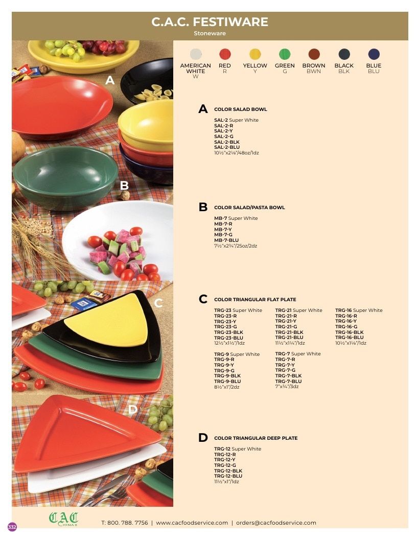 C.A.C. Foodservice Chinaware Catalog Weekly Ad January 1 - December 31, 2026
