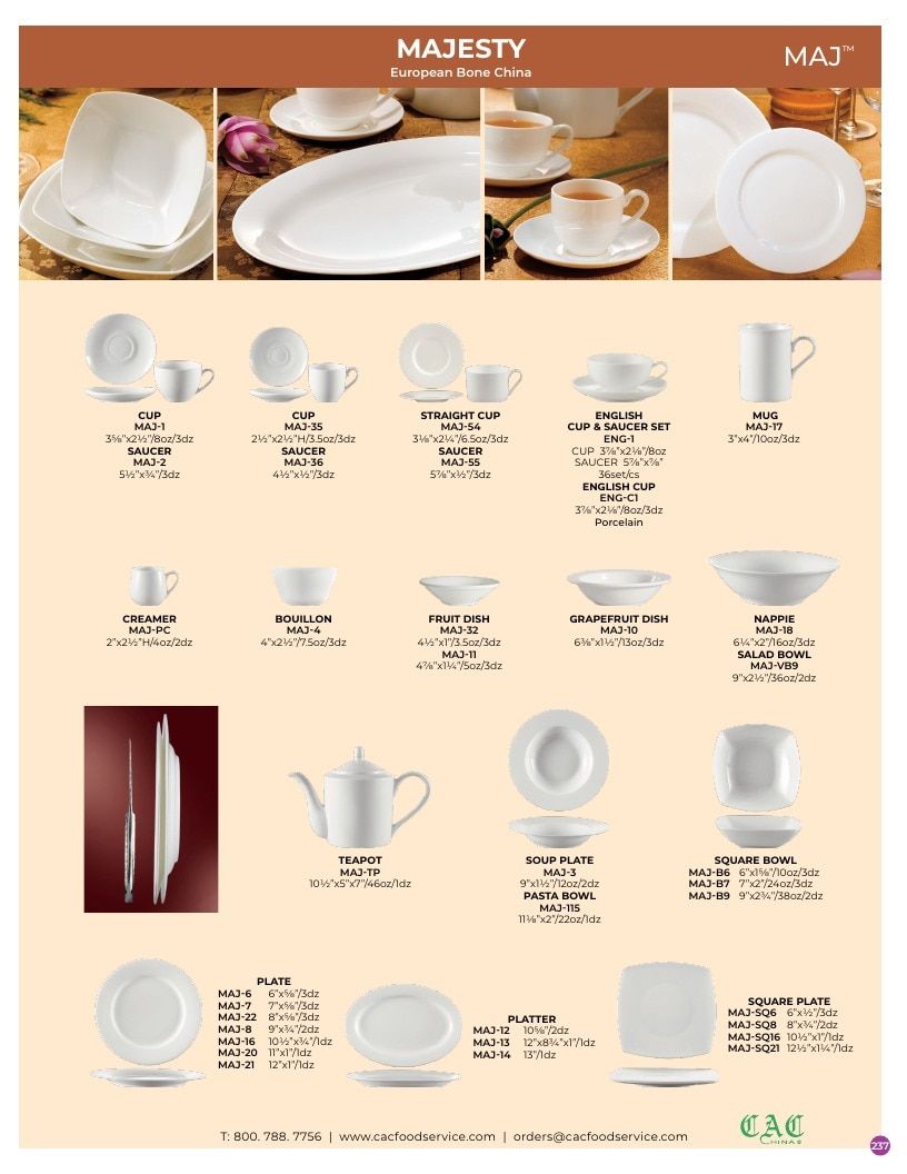 C.A.C. Foodservice Chinaware Catalog Weekly Ad January 1 - December 31, 2026