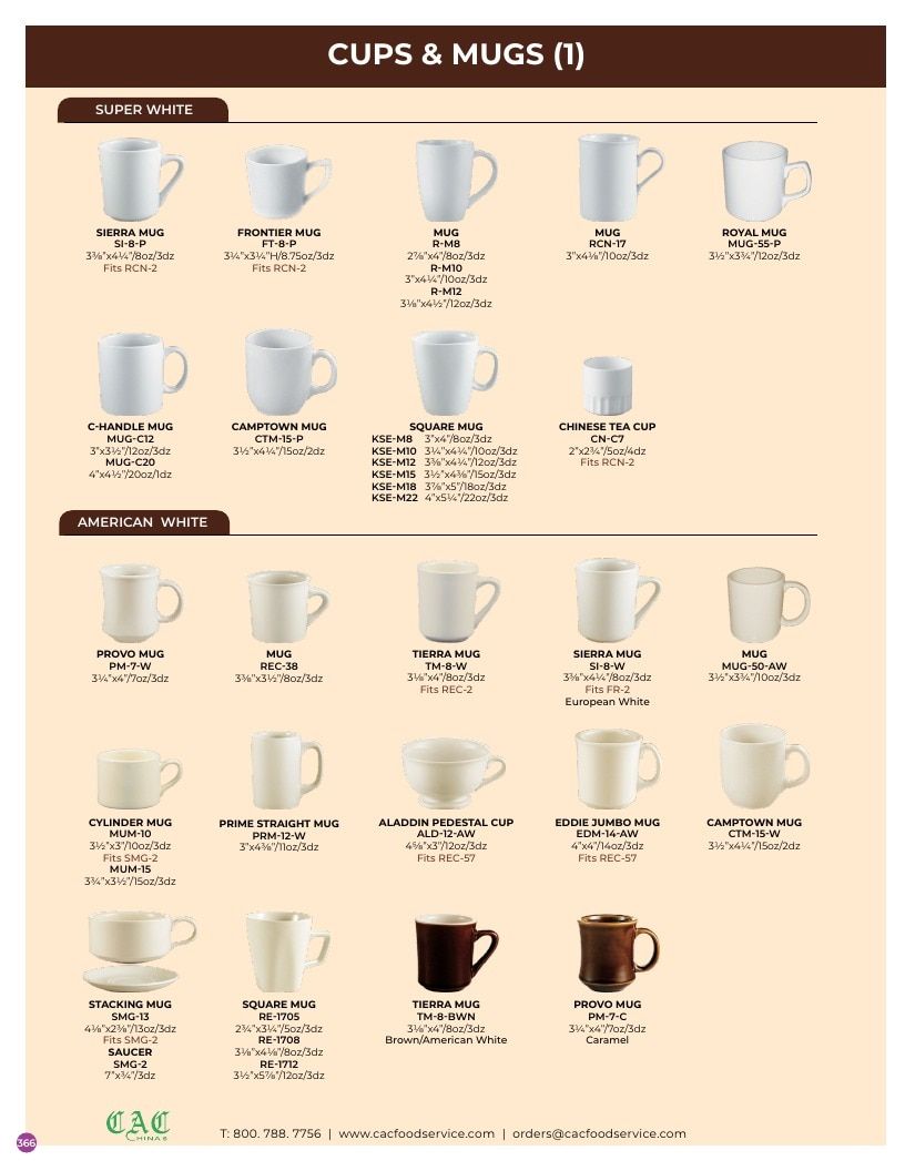 C.A.C. Foodservice Chinaware Catalog Weekly Ad January 1 - December 31, 2026