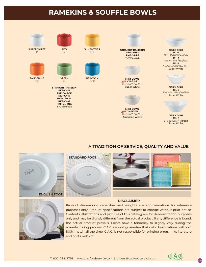 C.A.C. Foodservice Chinaware Catalog Weekly Ad January 1 - December 31, 2026