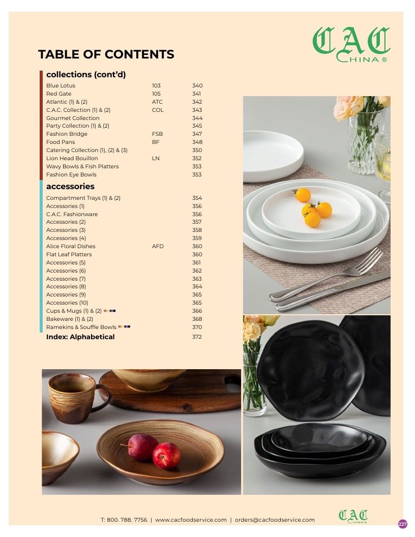 C.A.C. Foodservice Chinaware Catalog Weekly Ad January 1 - December 31, 2026