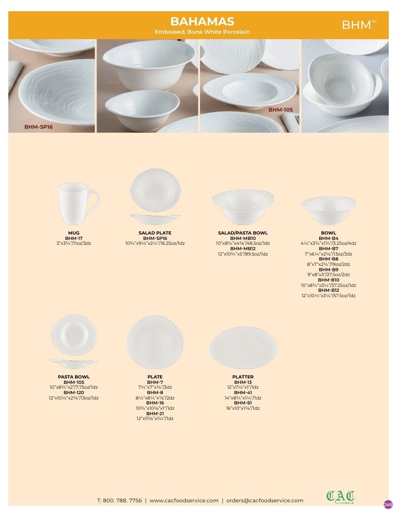C.A.C. Foodservice Chinaware Catalog Weekly Ad January 1 - December 31, 2026