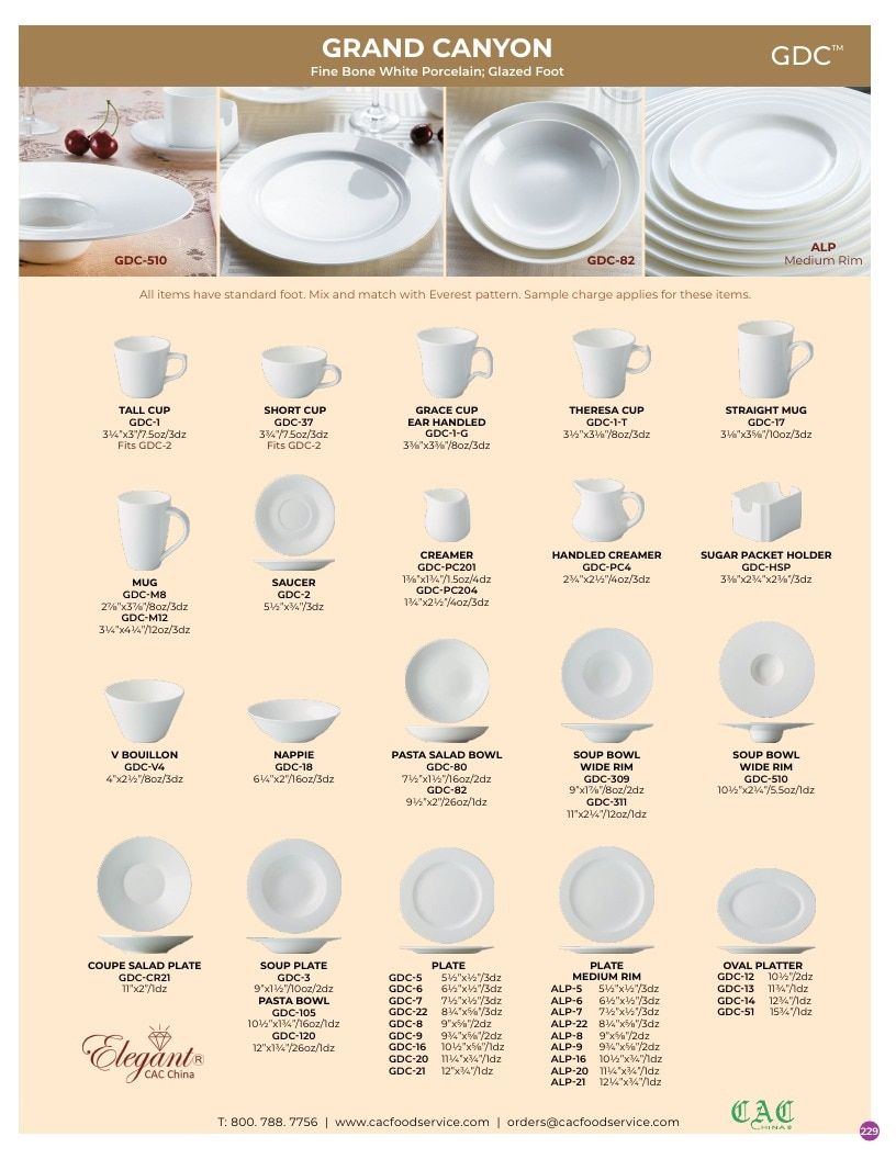 C.A.C. Foodservice Chinaware Catalog Weekly Ad January 1 - December 31, 2026