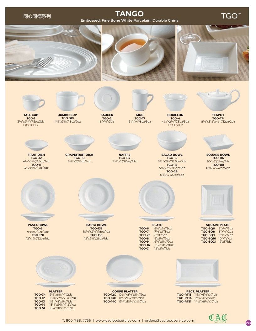 C.A.C. Foodservice Chinaware Catalog Weekly Ad January 1 - December 31, 2026