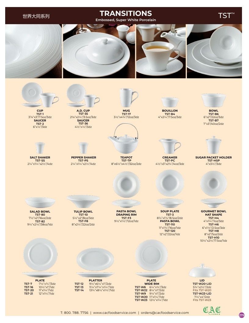 C.A.C. Foodservice Chinaware Catalog Weekly Ad January 1 - December 31, 2026