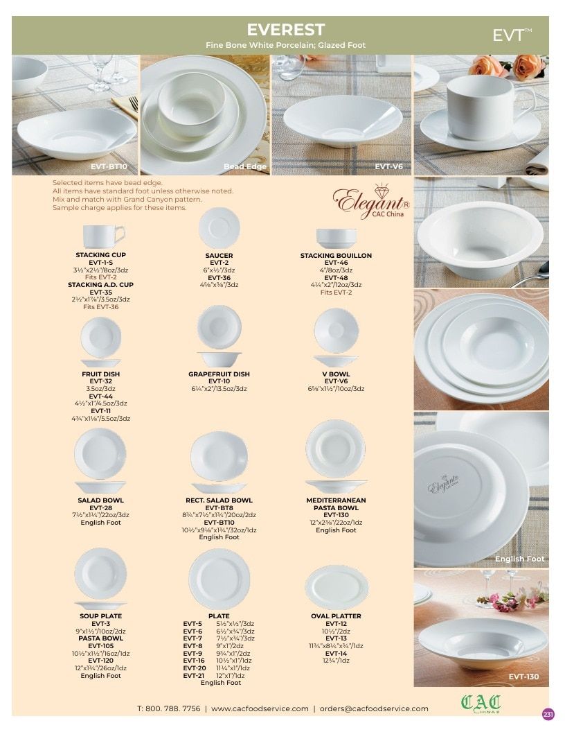 C.A.C. Foodservice Chinaware Catalog Weekly Ad January 1 - December 31, 2026