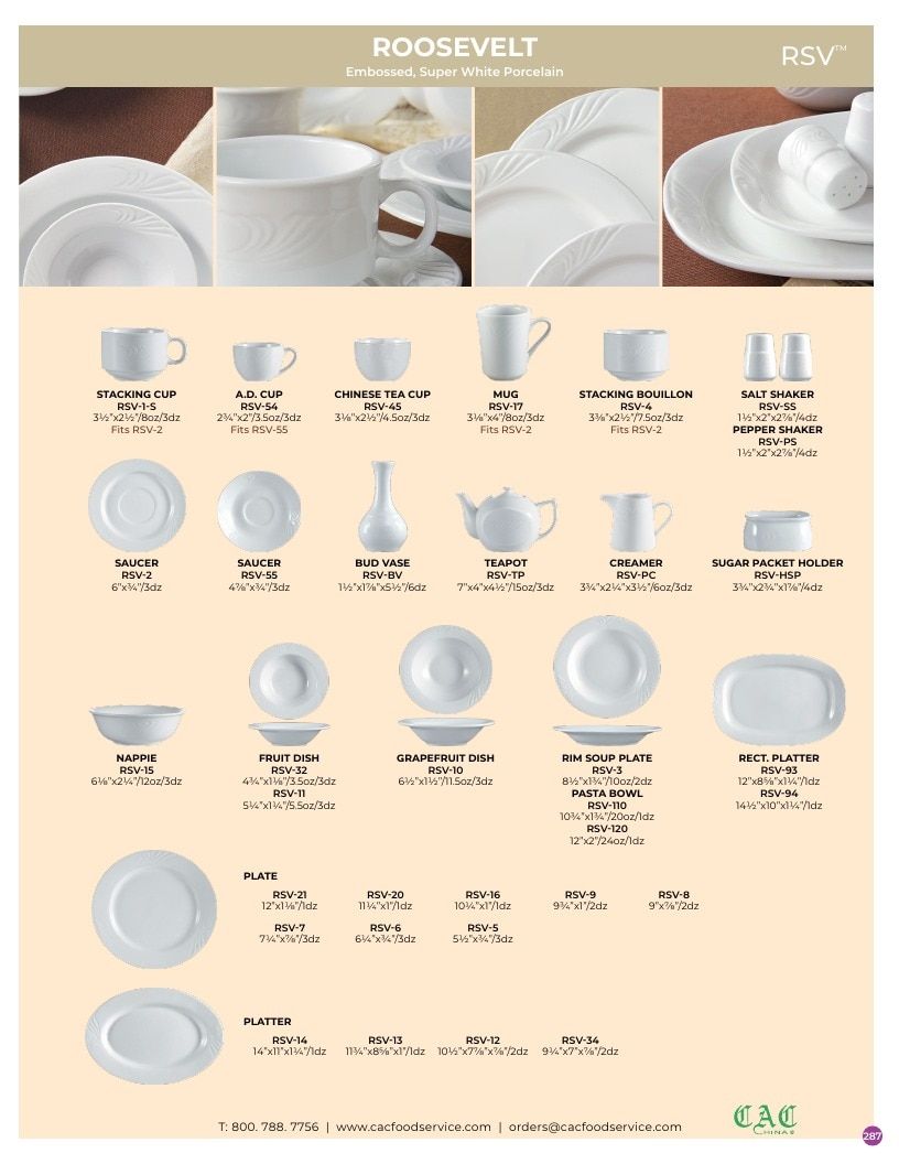 C.A.C. Foodservice Chinaware Catalog Weekly Ad January 1 - December 31, 2026