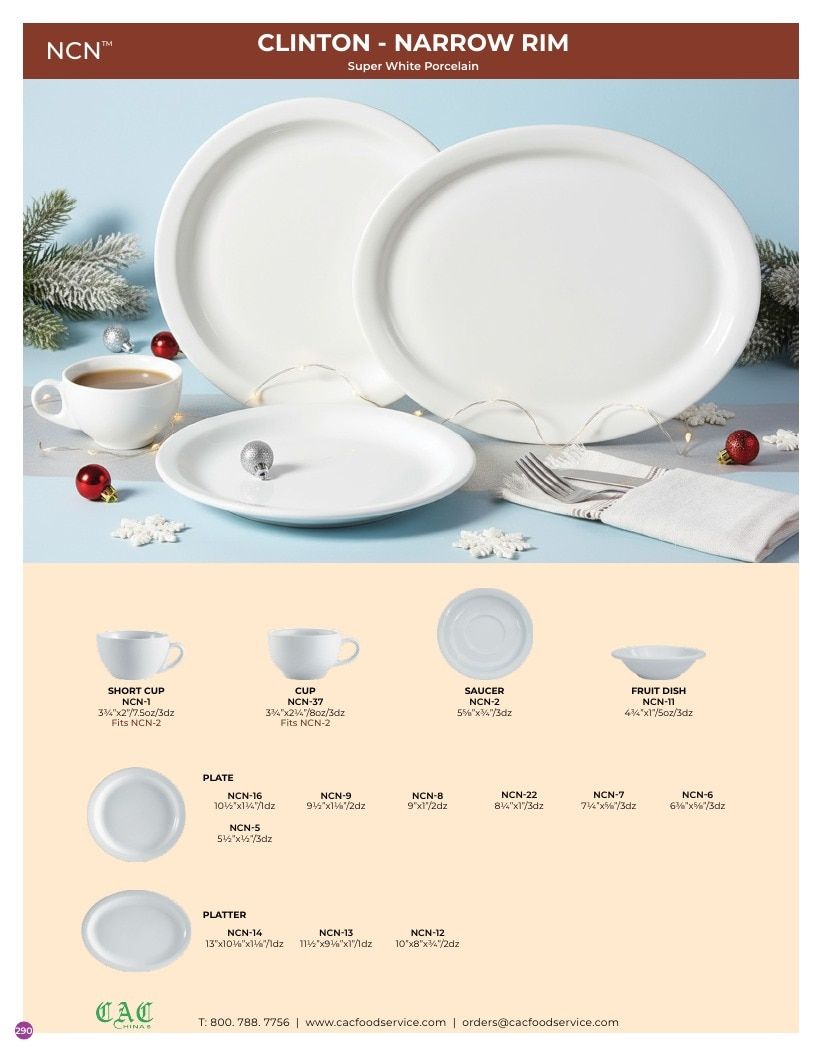 C.A.C. Foodservice Chinaware Catalog Weekly Ad January 1 - December 31, 2026