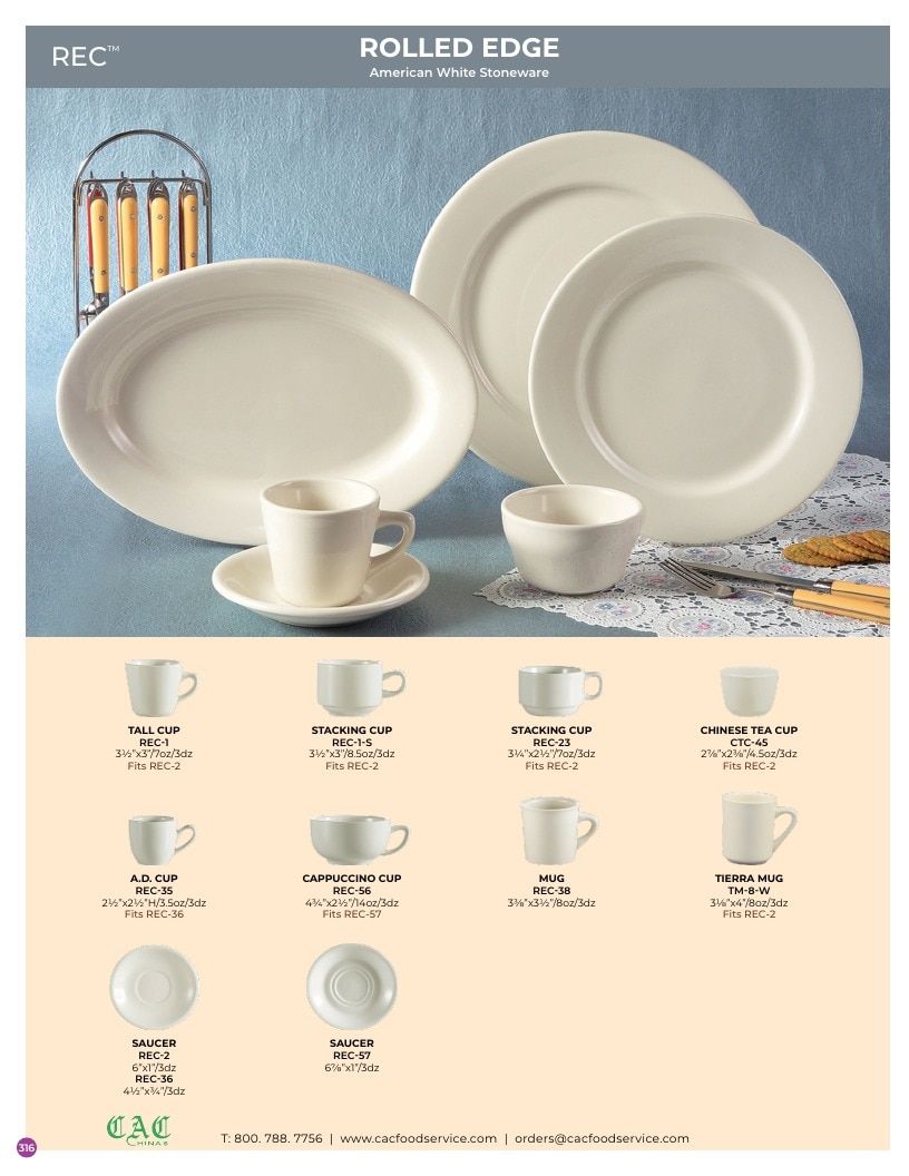 C.A.C. Foodservice Chinaware Catalog Weekly Ad January 1 - December 31, 2026