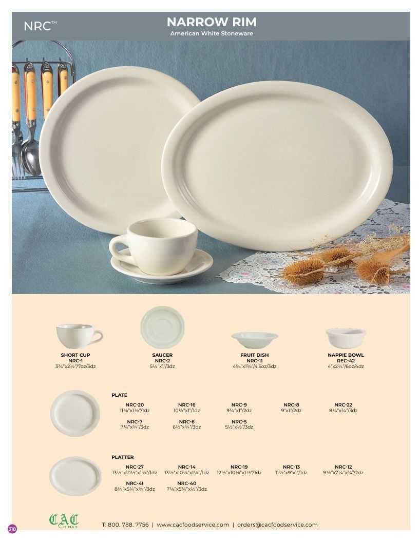 C.A.C. Foodservice Chinaware Catalog Weekly Ad January 1 - December 31, 2026