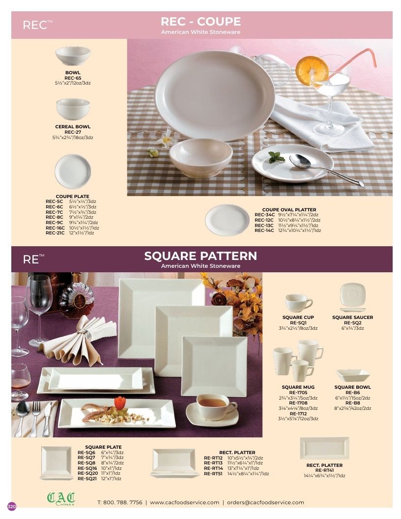 C.A.C. Foodservice Chinaware Catalog Weekly Ad January 1 - December 31, 2026