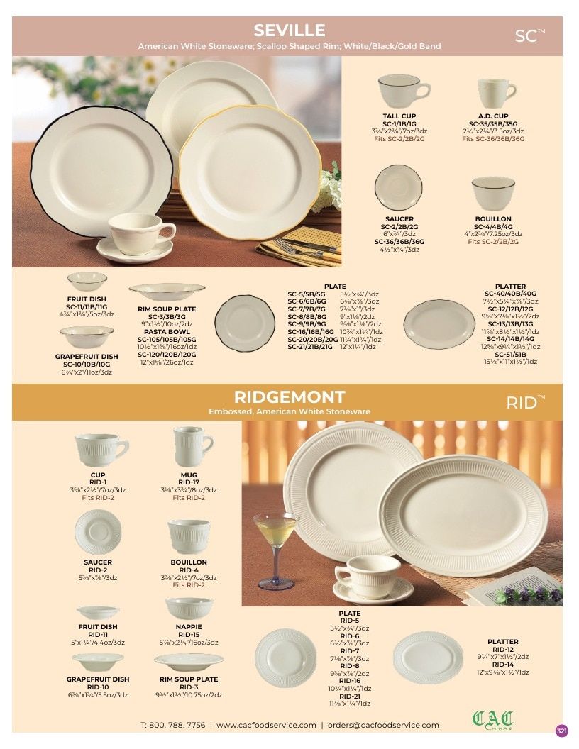 C.A.C. Foodservice Chinaware Catalog Weekly Ad January 1 - December 31, 2026