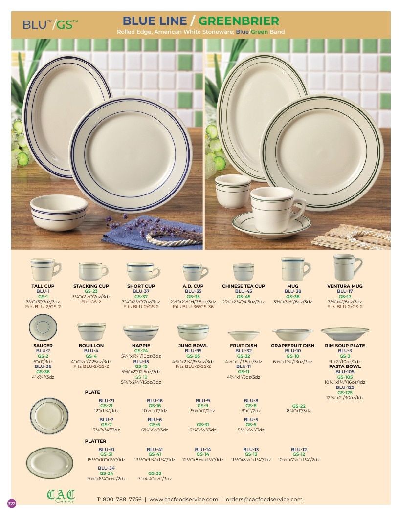 C.A.C. Foodservice Chinaware Catalog Weekly Ad January 1 - December 31, 2026