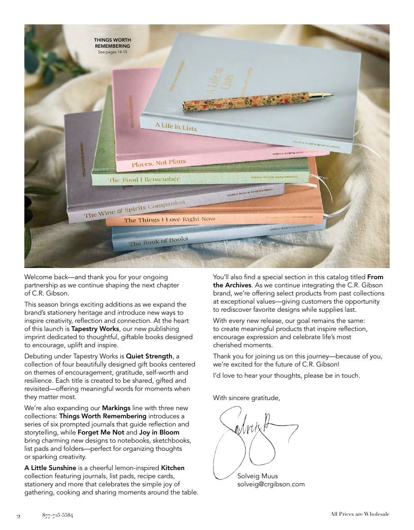 C. R. Gibson Fall Stationery and Gifts Catalog Weekly Ad January 1 - December 31, 2026