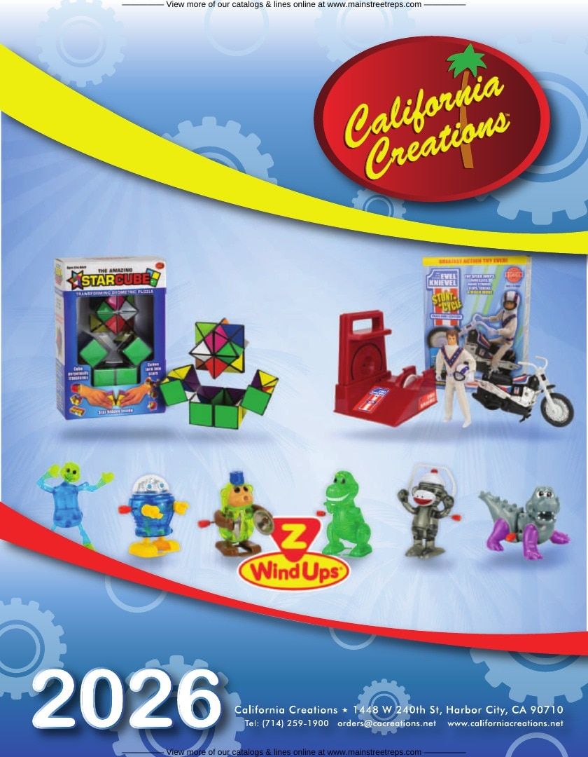 California Creations Wind-Up Toys Catalog Weekly Ad January 1 - December 31, 2026