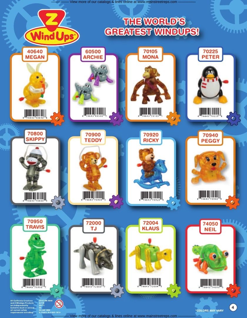 California Creations Wind-Up Toys Catalog Weekly Ad January 1 - December 31, 2026