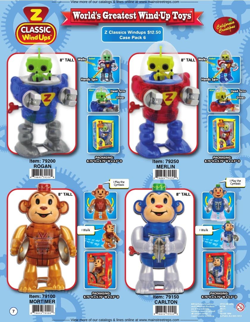 California Creations Wind-Up Toys Catalog Weekly Ad January 1 - December 31, 2026