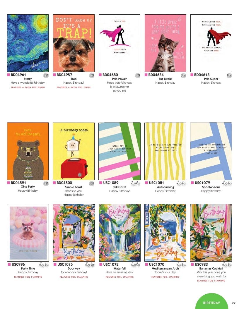 Calypso Cards Greeting Cards Catalog Weekly Ad January 1 - December 31, 2026
