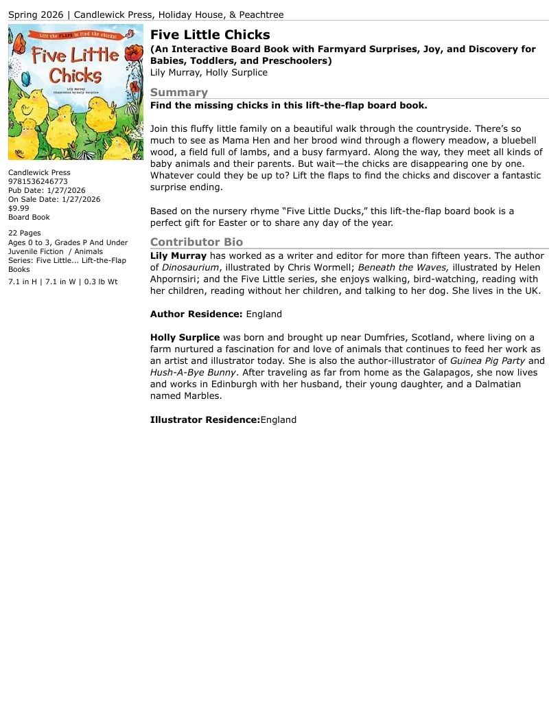 Candlewick Press Spring Books Catalog Weekly Ad January 1 - December 31, 2026