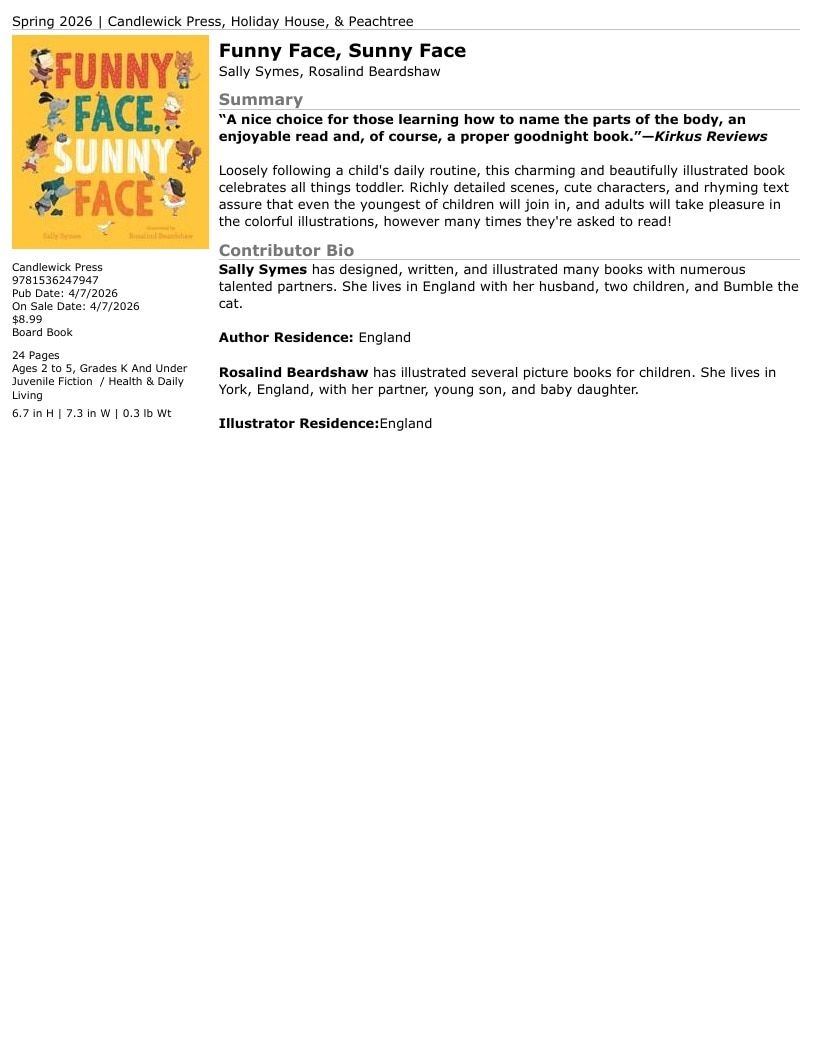 Candlewick Press Spring Books Catalog Weekly Ad January 1 - December 31, 2026