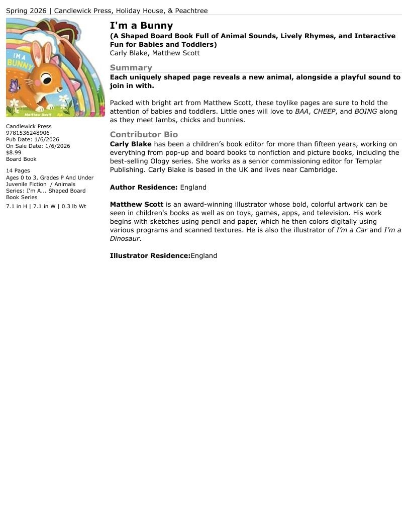 Candlewick Press Spring Books Catalog Weekly Ad January 1 - December 31, 2026