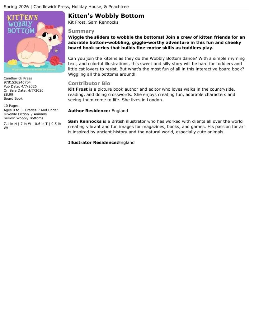 Candlewick Press Spring Books Catalog Weekly Ad January 1 - December 31, 2026