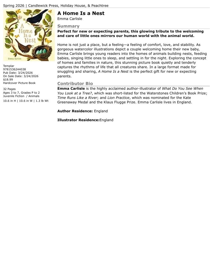 Candlewick Press Spring Books Catalog Weekly Ad January 1 - December 31, 2026