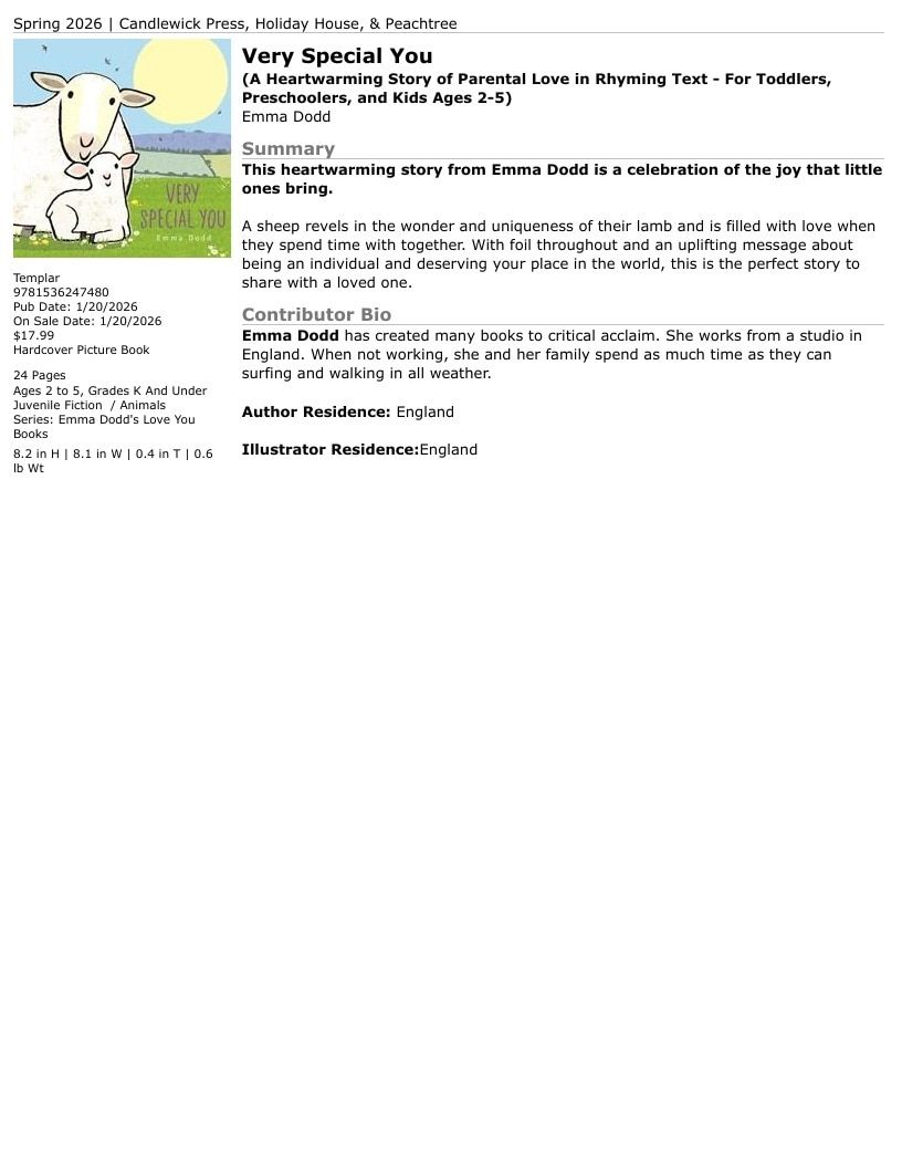 Candlewick Press Spring Books Catalog Weekly Ad January 1 - December 31, 2026