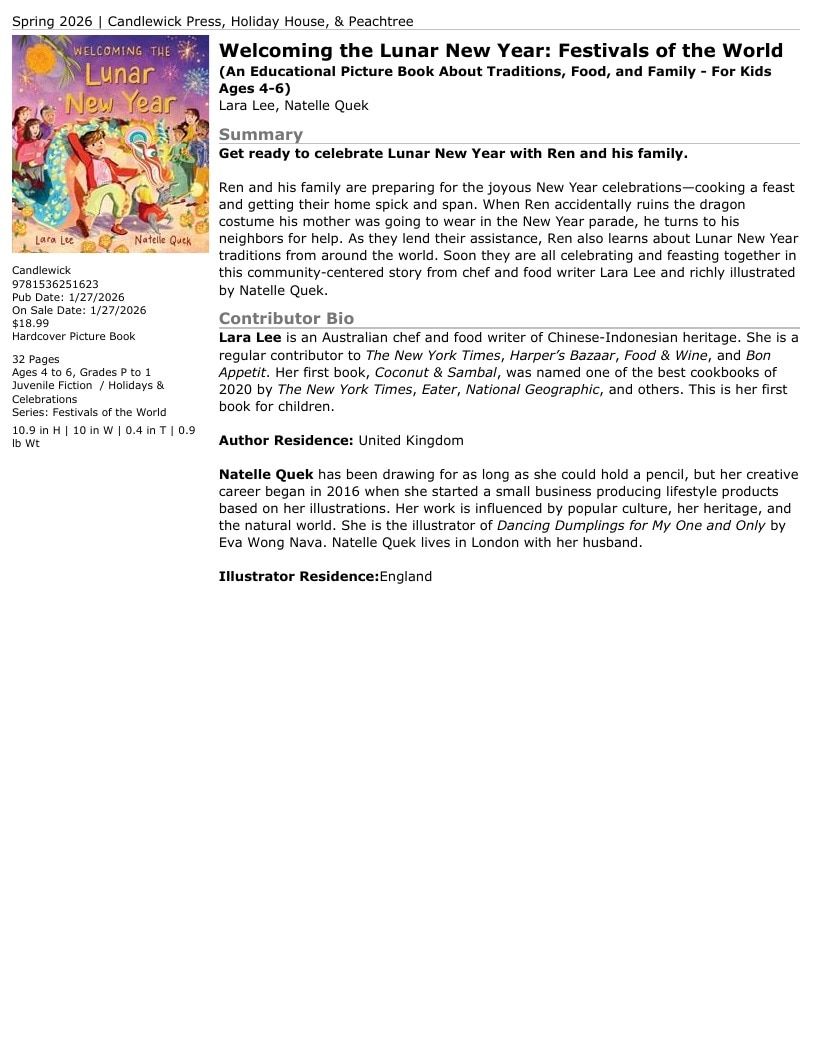 Candlewick Press Spring Books Catalog Weekly Ad January 1 - December 31, 2026