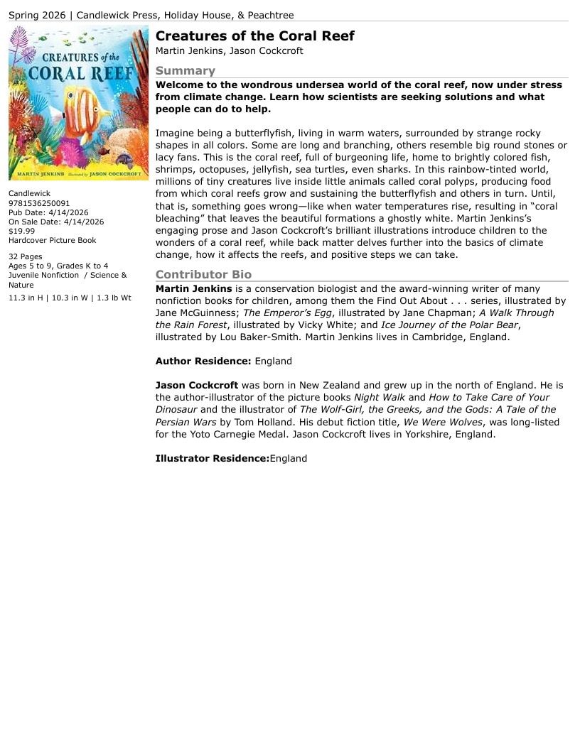 Candlewick Press Spring Books Catalog Weekly Ad January 1 - December 31, 2026