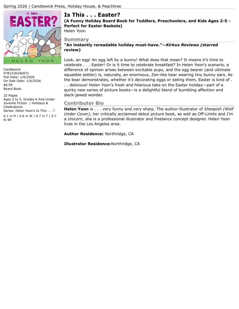 Candlewick Press Spring Books Catalog Weekly Ad January 1 - December 31, 2026