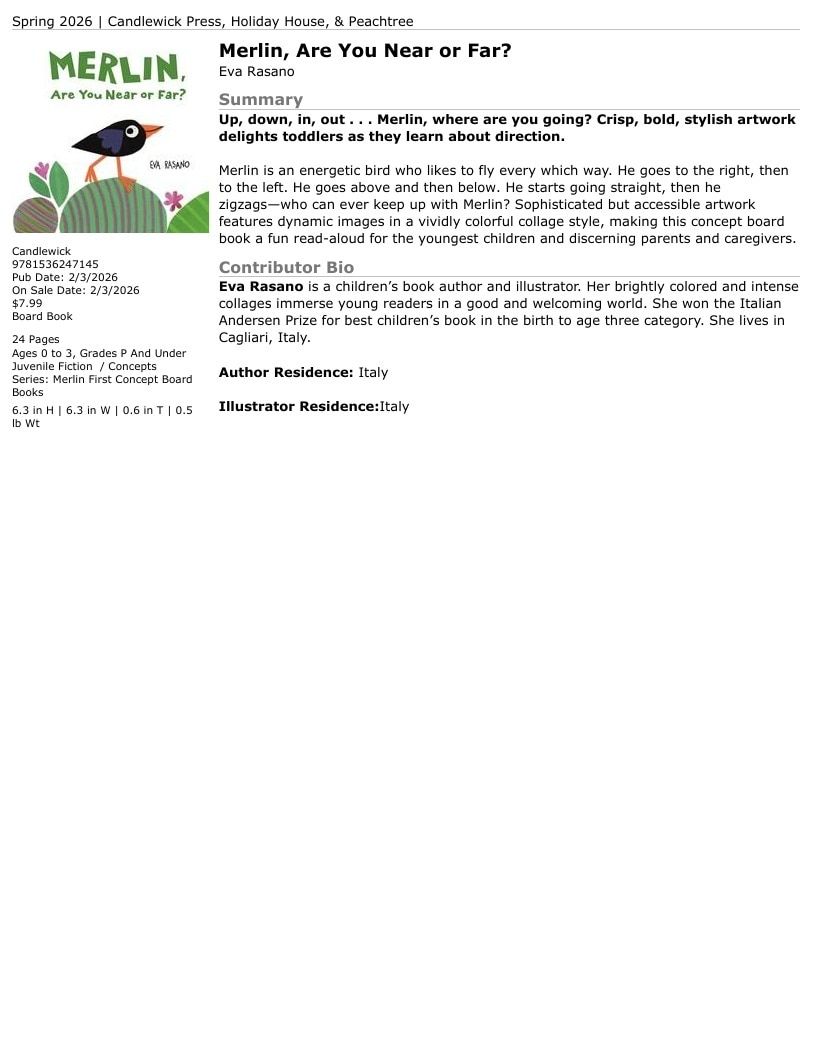 Candlewick Press Spring Books Catalog Weekly Ad January 1 - December 31, 2026