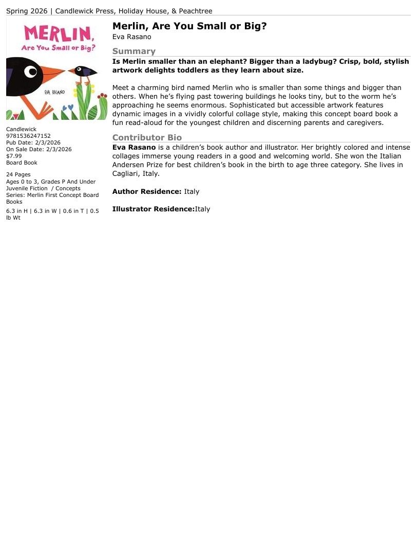 Candlewick Press Spring Books Catalog Weekly Ad January 1 - December 31, 2026